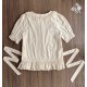 Miss Point Apple Double Lily Mushroom Cotton Blouse(Reservation/Full Payment Without Shipping)